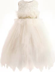 Tulleen Feathered Tulle Party Dress