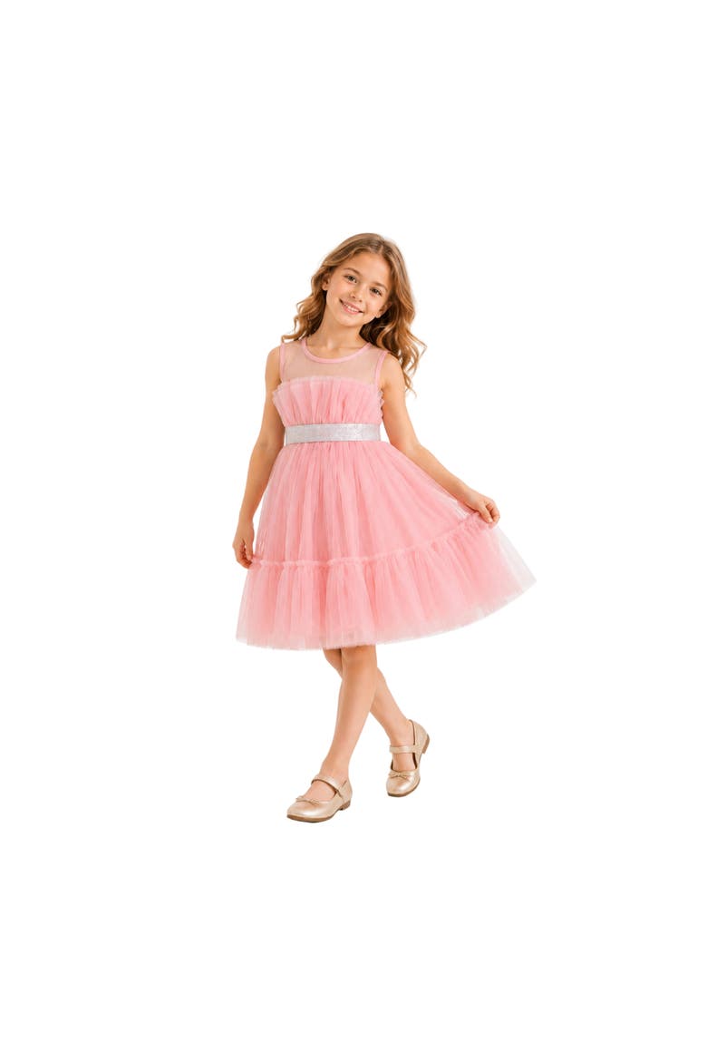 Isolara Tulle Glitter Dress, Alternate, color, Pink
