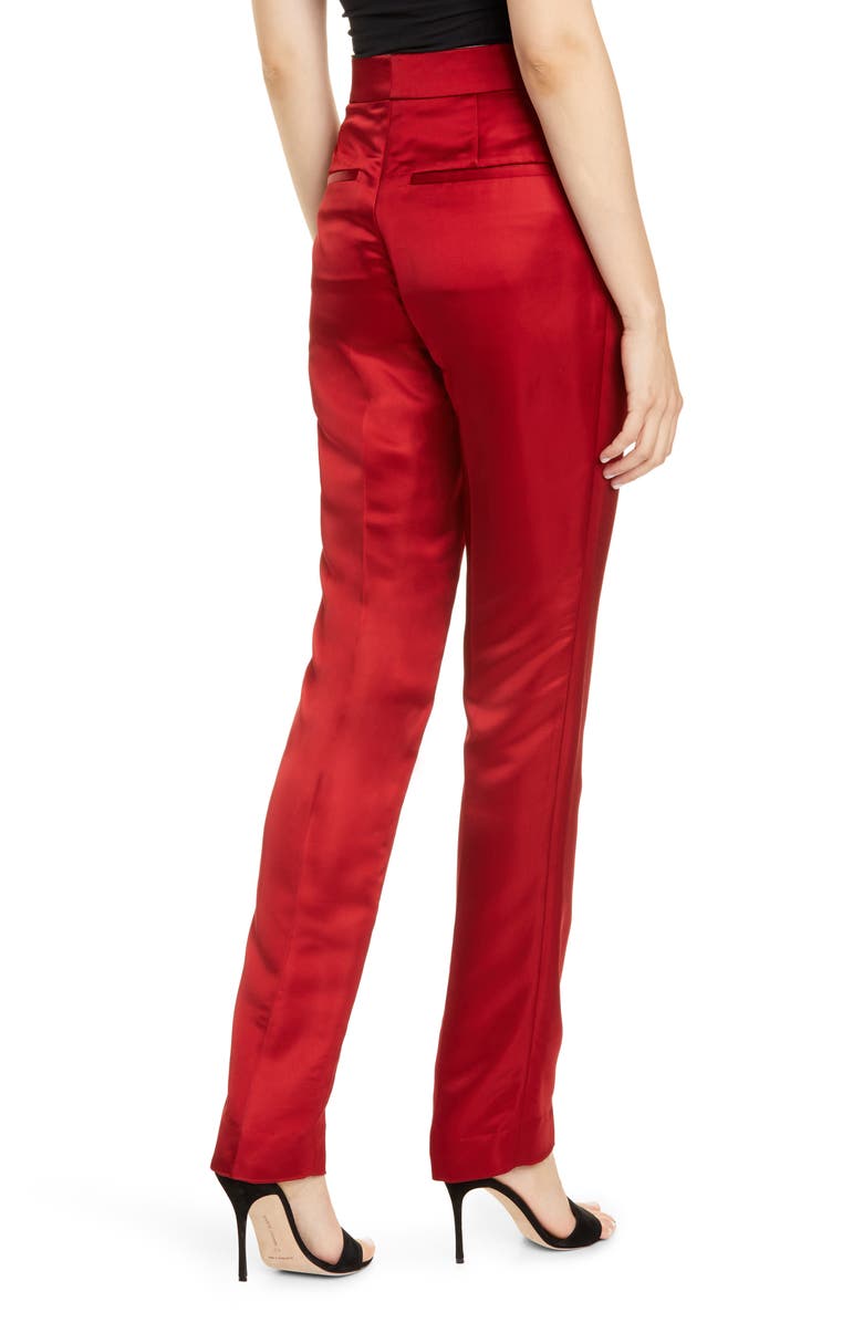 Helmut Lang Straight Leg Satin Pants, Alternate, color, 