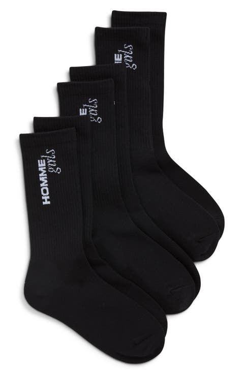3-Pack Logo Crew Socks