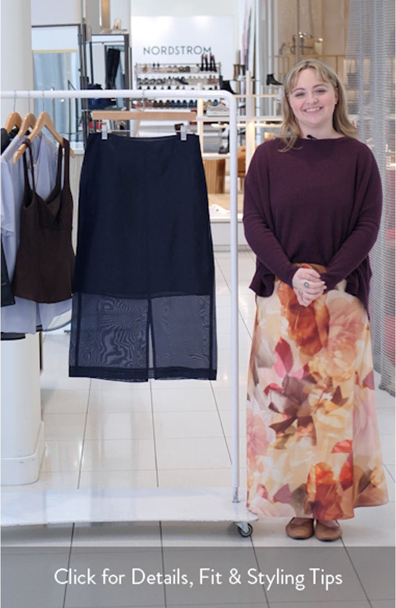 Silk Organza Midi Skirt, sales video thumbnail
