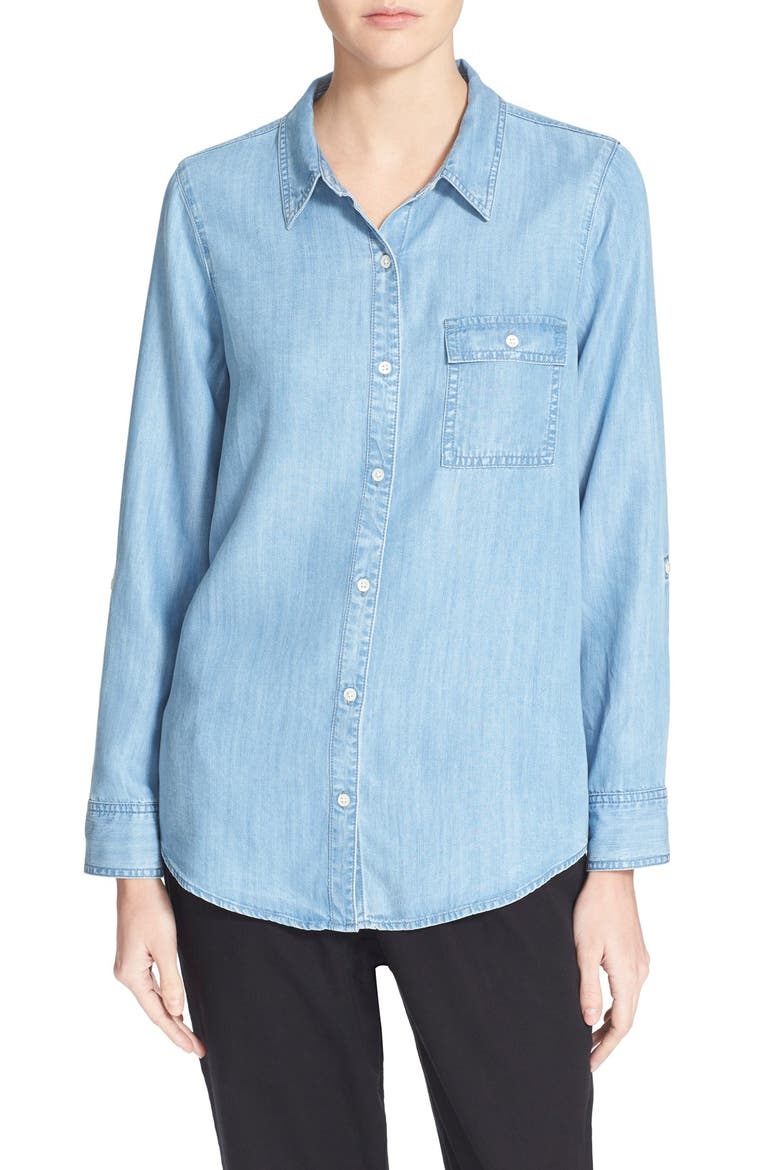 'Onyx' Chambray Shirt, Main, color, VINTAGE CHAMBRAY