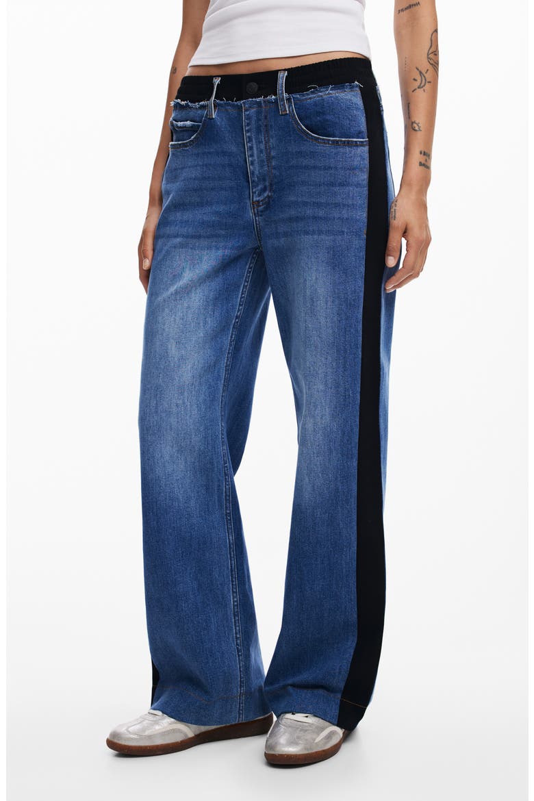 Ayana Straight Leg Jeans, Main, color, BLUE