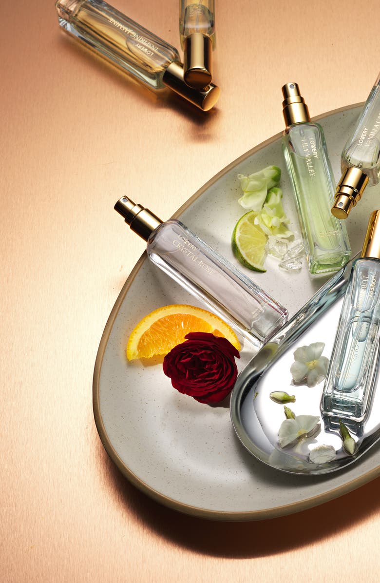 Lovery Eau de Parfum 7-Piece Gift Set with Perfume Pouches, Alternate, color, White / Gold