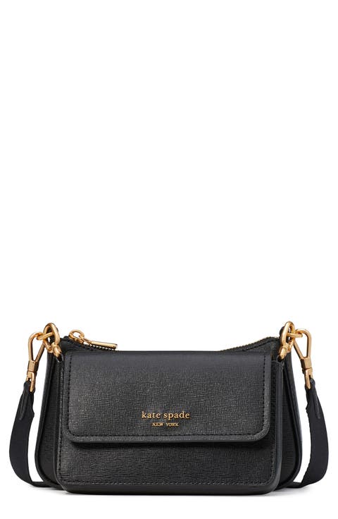 morgan double up saffiano leather crossbody bag