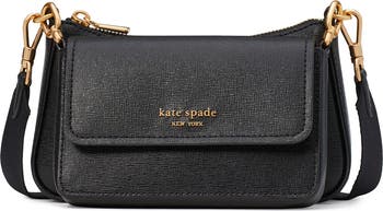 Kate Spade New York Black Saffiano Leather Crossbody 2024 Bag