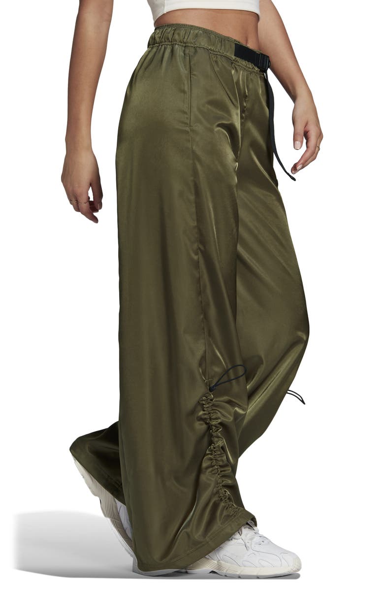 adidas Wide Leg Satin Pants, Alternate, color,