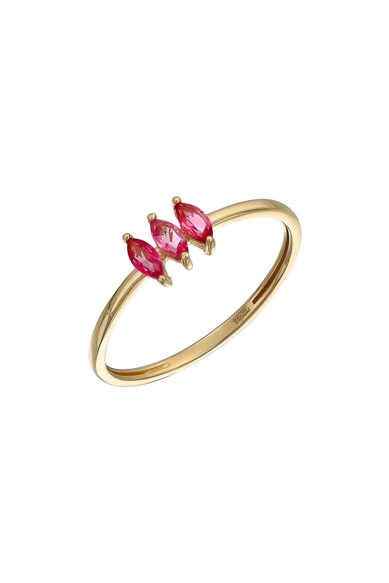 14K Gold Pink Topaz Ring, Main, color, 14KY
