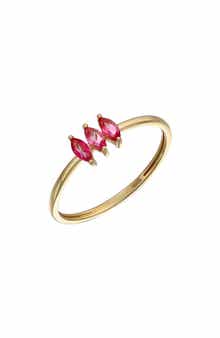 14K Gold Pink Topaz Ring