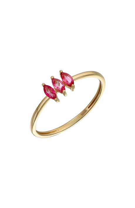 14K Gold Pink Topaz Ring