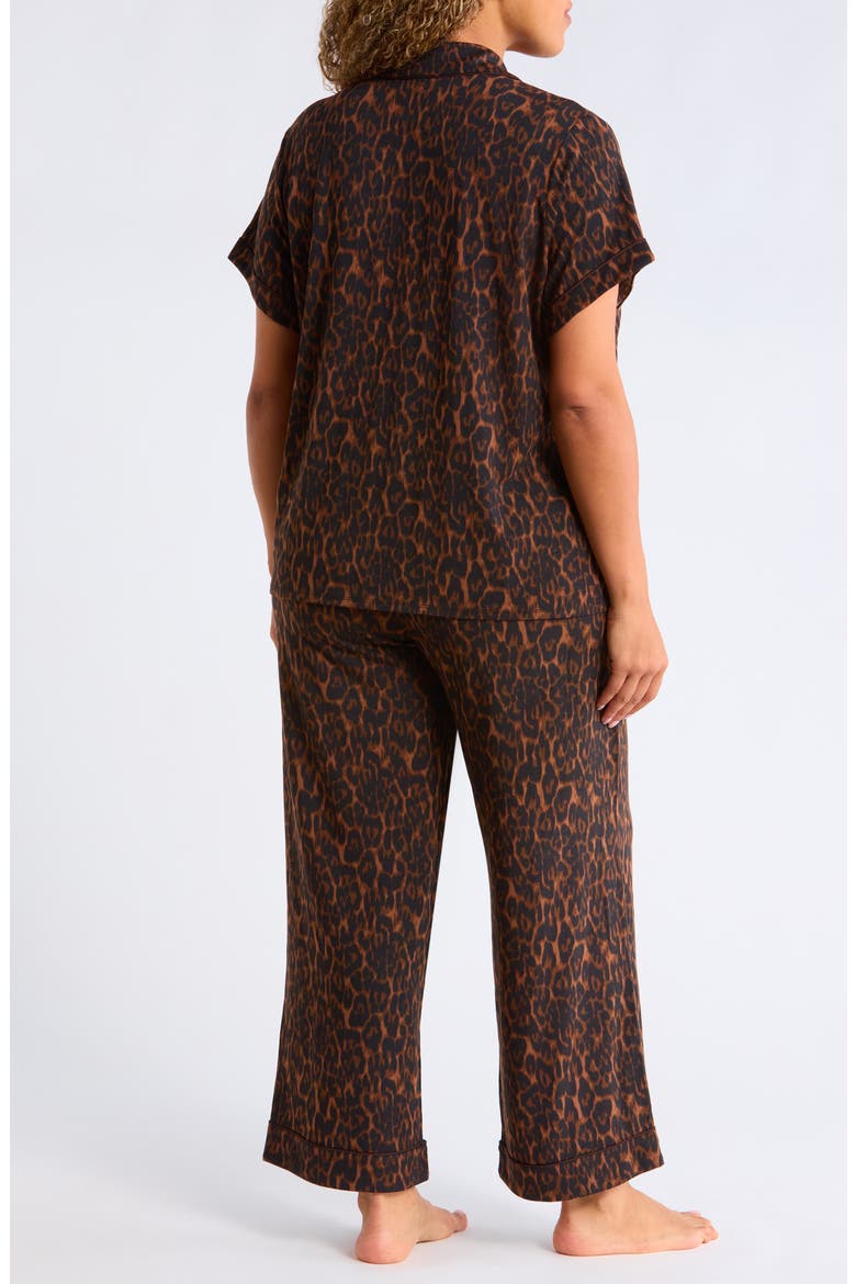 Moonlight Eco Crop Pajamas, Alternate, color, BROWN/ BLACK ELEGANT LEOPARD