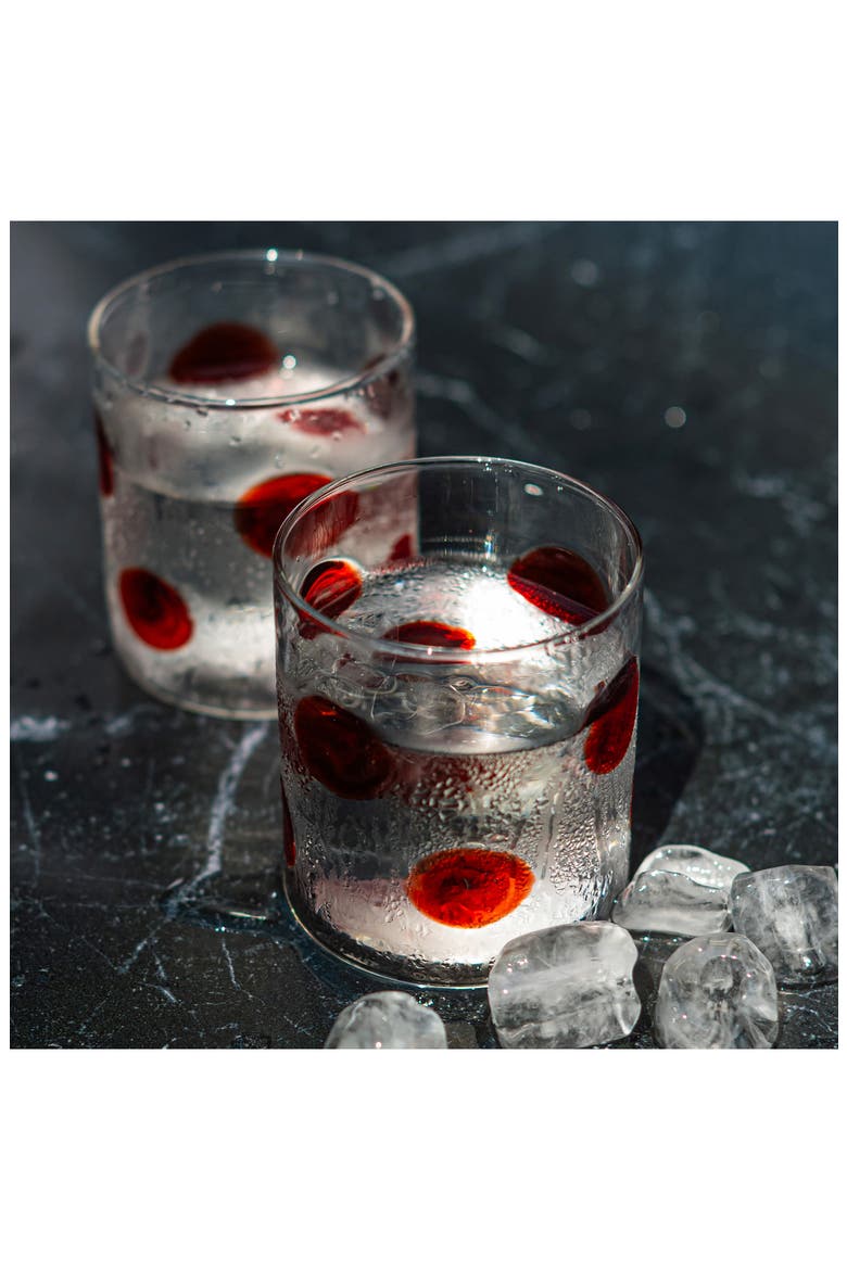Set of 2 Drop Double Old Fashioned, Alternate, color, RED