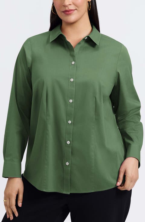 売れ筋商品|||エロクイ カットソー トップス レディース Plus Size Printed Button Down Cookies and cream ELOQUII Women's Plus Size Printed Button Down - Walmart.com