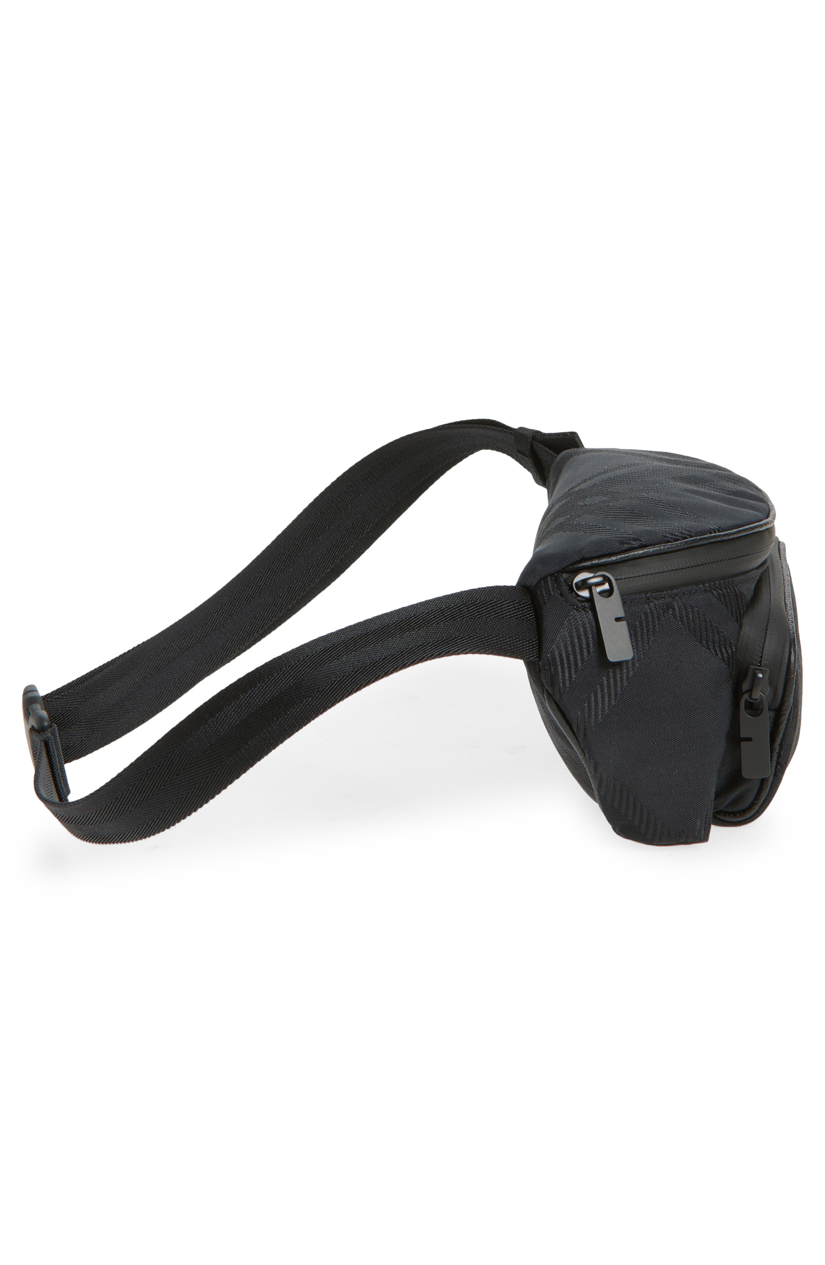 Burberry Small Check Belt Bag, Alternate, color, 