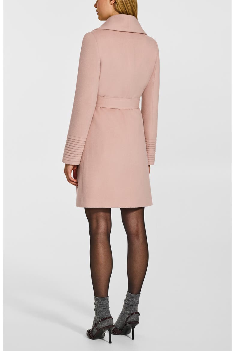 Shawl Collar Baby Alpaca Blend Wrap Coat, Alternate, color, BLUSH PINK