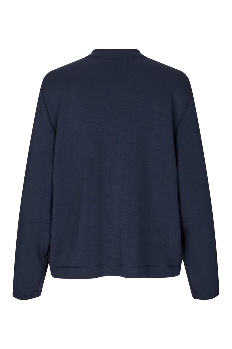 Junesse Long Sleeve Bomber Jacket, Alternate, color, Navy Blazer