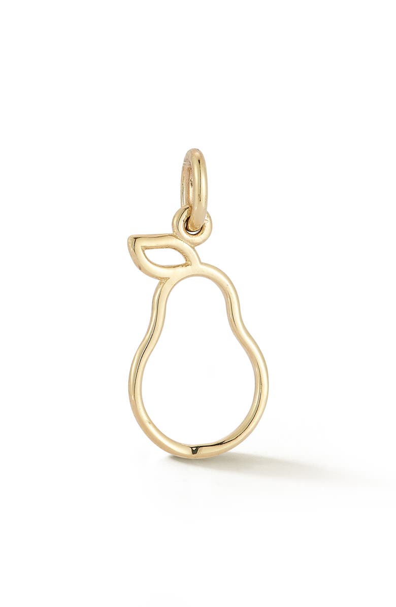 Ember Fine Jewelry 14K Yellow Gold Fruit Charm Beaded Necklace, Alternate, color, Gold/Green