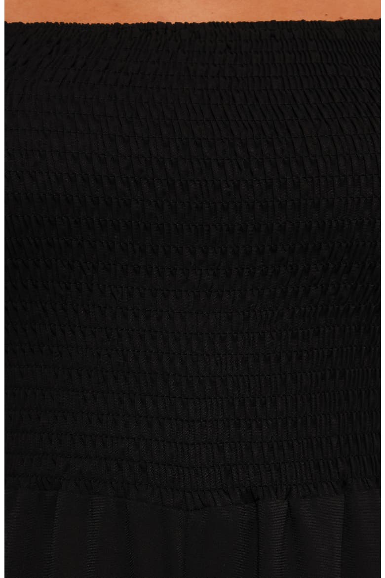Jolene Smocked Puff Sleeve Jumpsuit, Alternate, color, BLACK