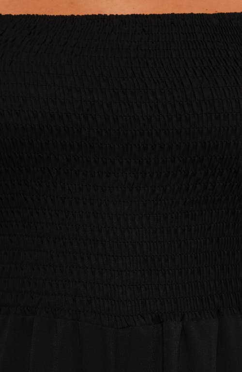 Petal And Pup Petal & Pup Jolene Smocked Puff Sleeve Jumpsuit In Black