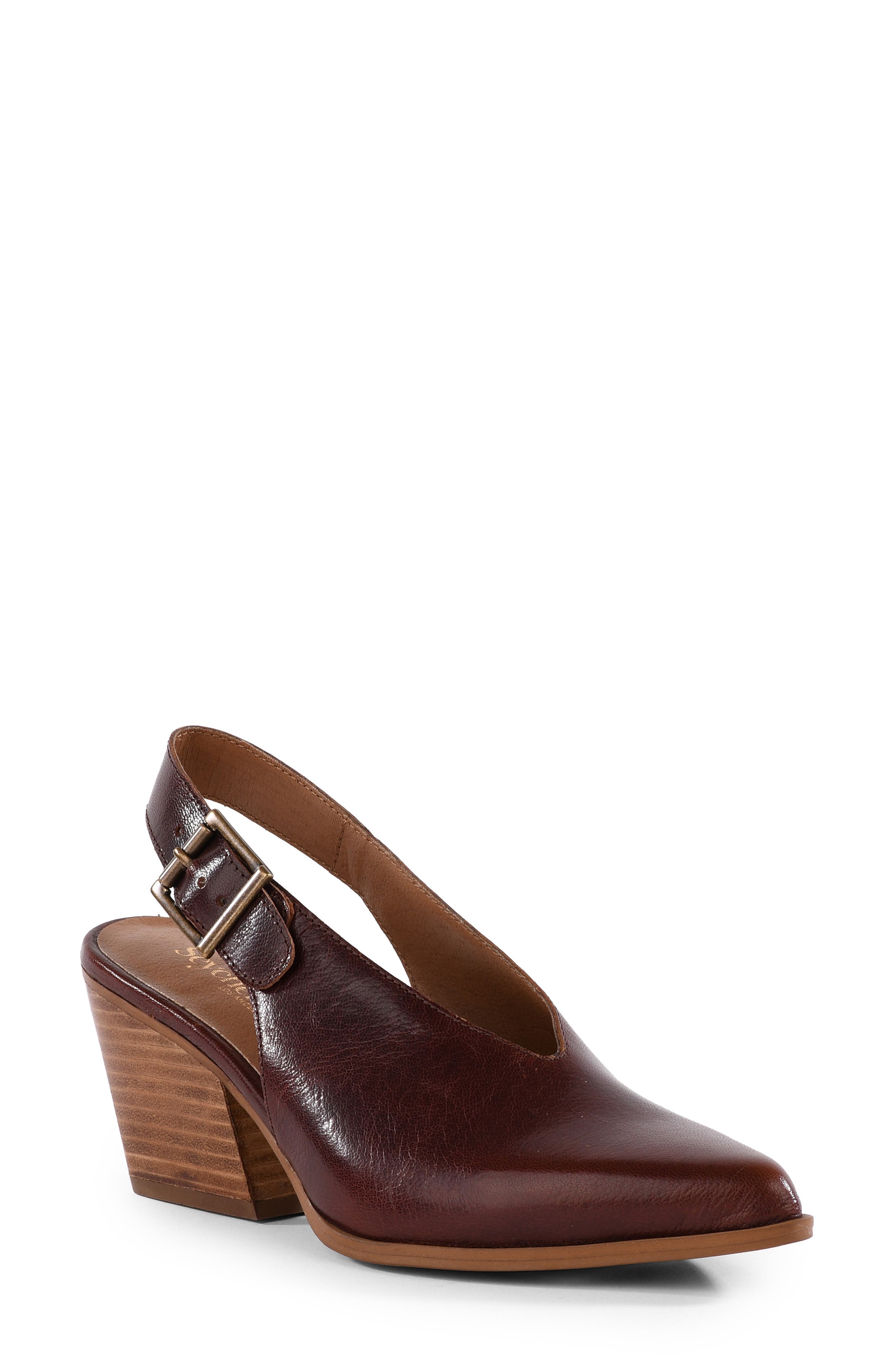 Baby Faced II Pointed Toe Slingback Pump, Main, color, CHESTNUT