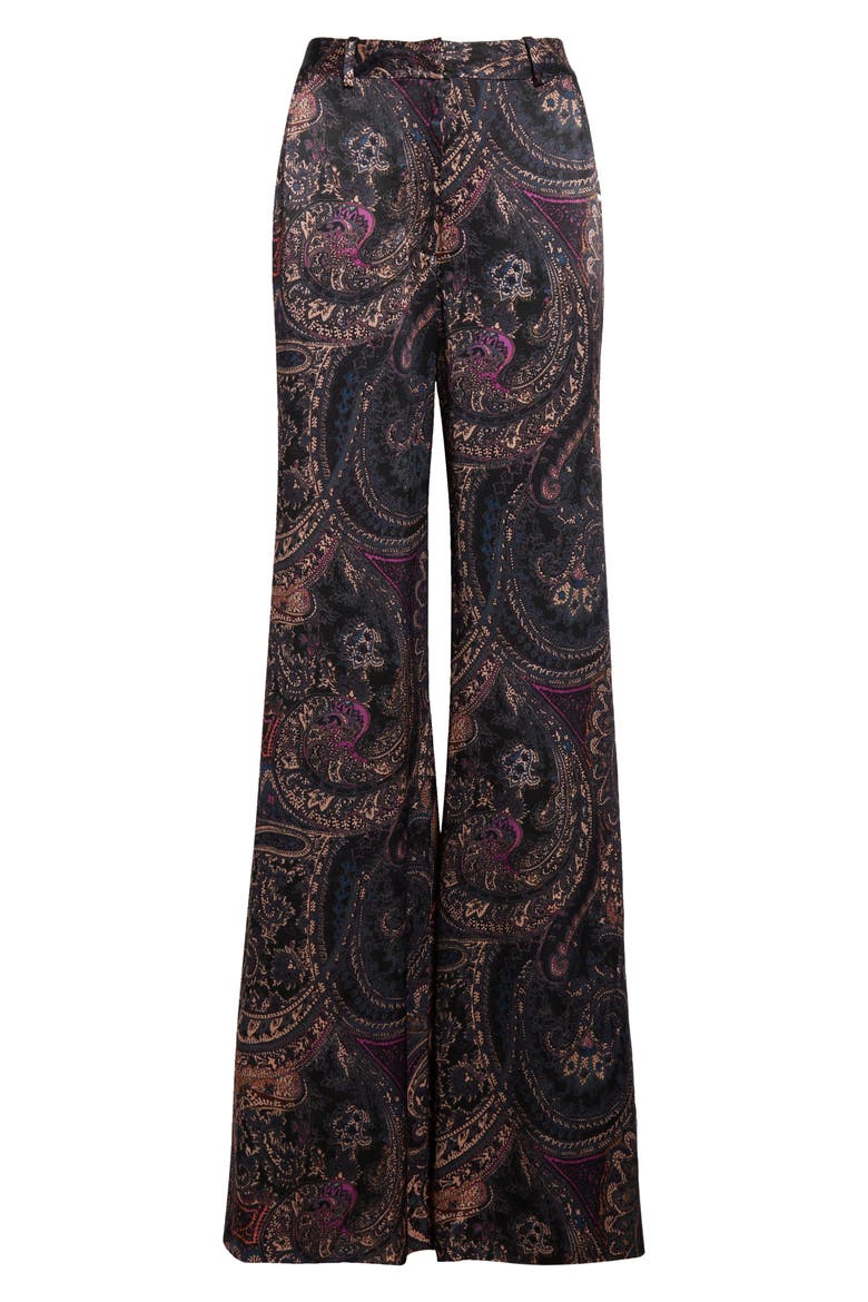 Pilar Wide Leg Velvet Pants, Alternate, color, PLUM MULTI BOUTE PAISLEY
