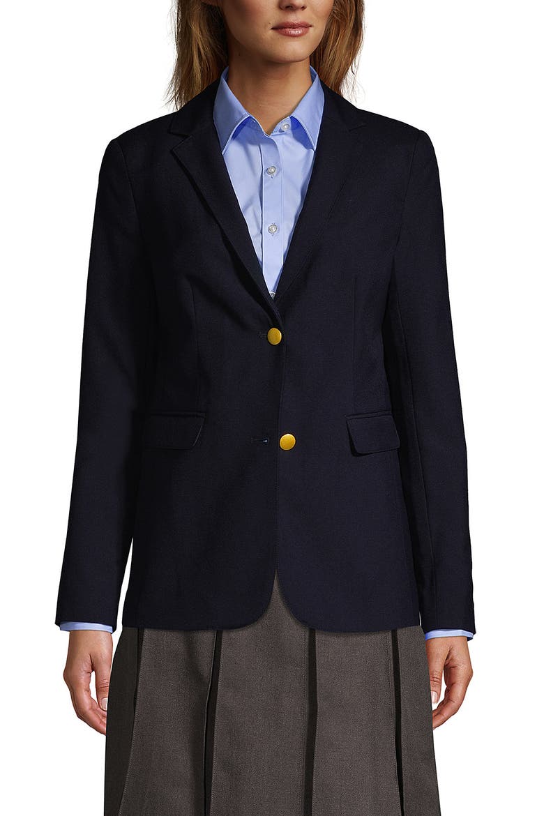 School Uniform  Hopsack Blazer, Main, color, Deep Navy