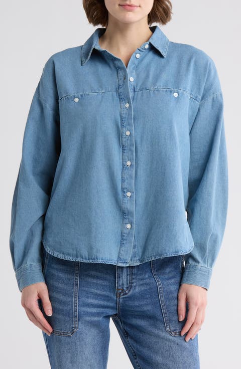 Denim Button-Up Shirt