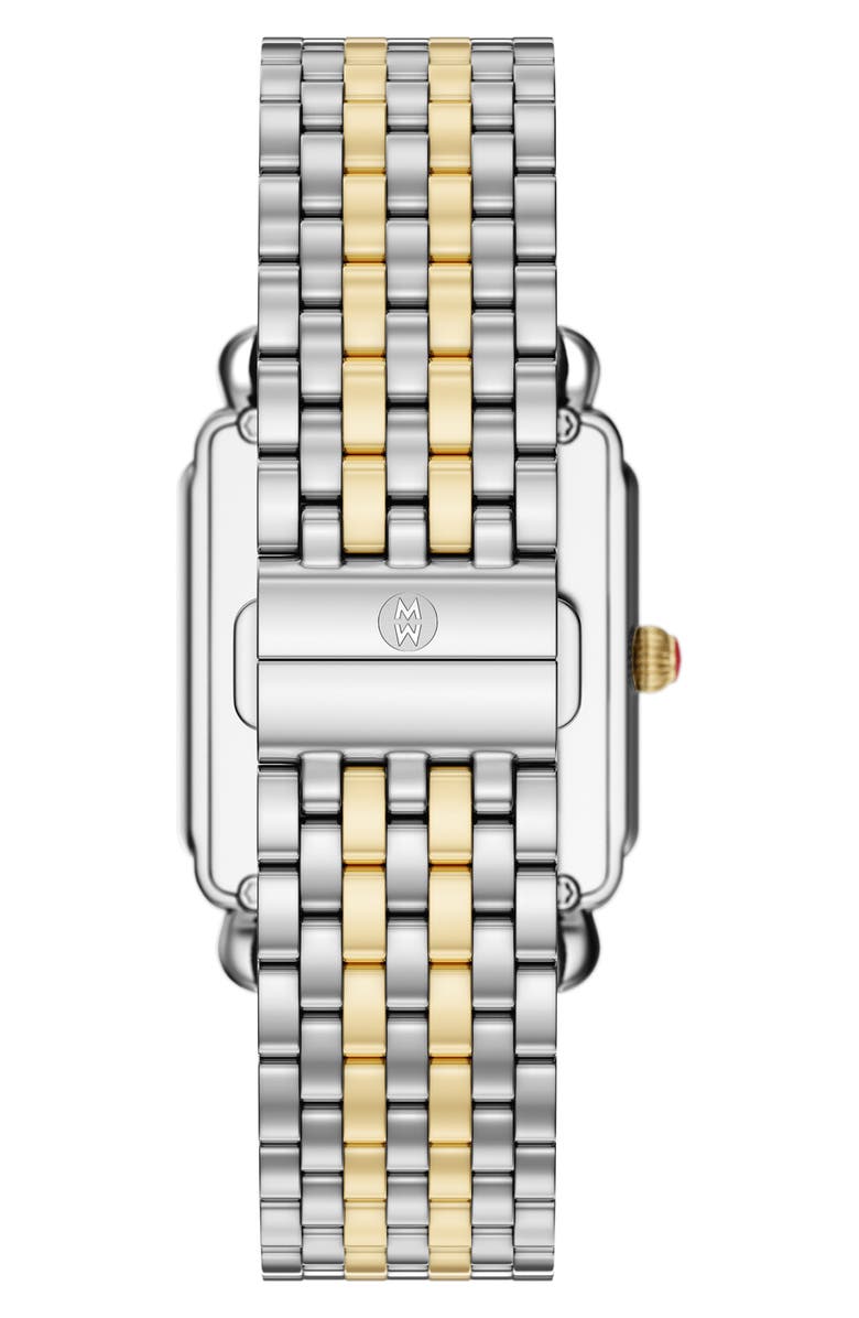 MICHELE Deco II Two-Tone Diamond Bracelet Watch, 32mm, Alternate, color, Two Tone
