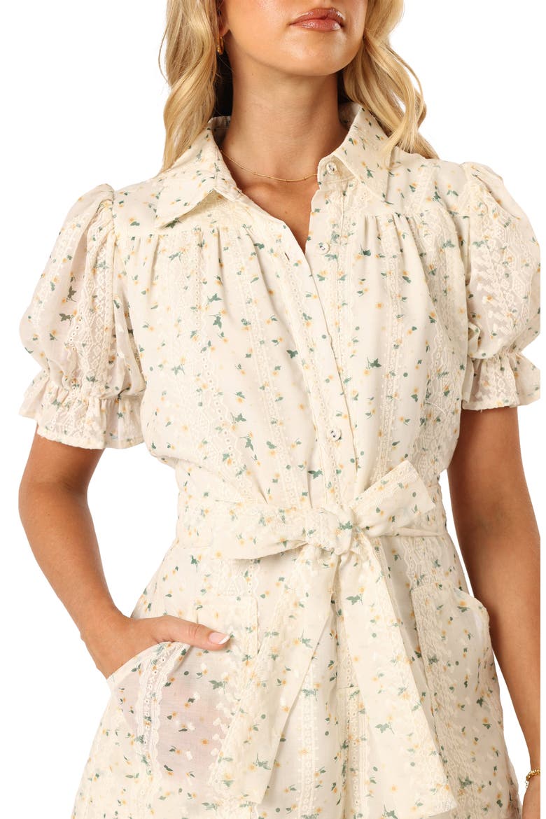 Amy Floral Print Romper, Alternate, color, YELLOW FLORAL