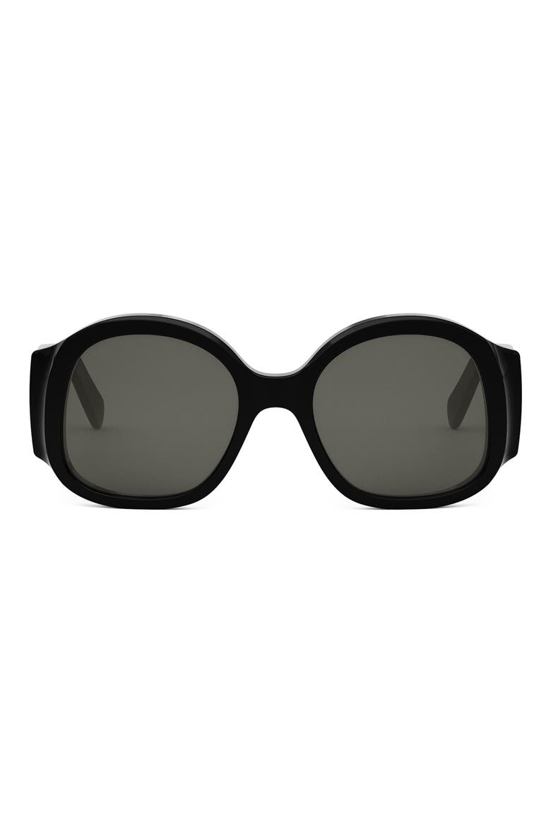 Maxi Triomphe 54mm Round Sunglasses, Main, color, SBLK/SMK