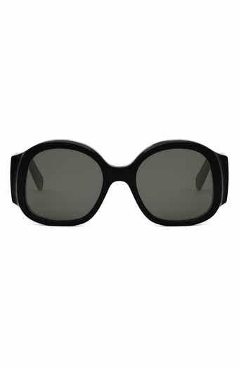 Celine CL4005FN Sunglasses Shiny Black Green