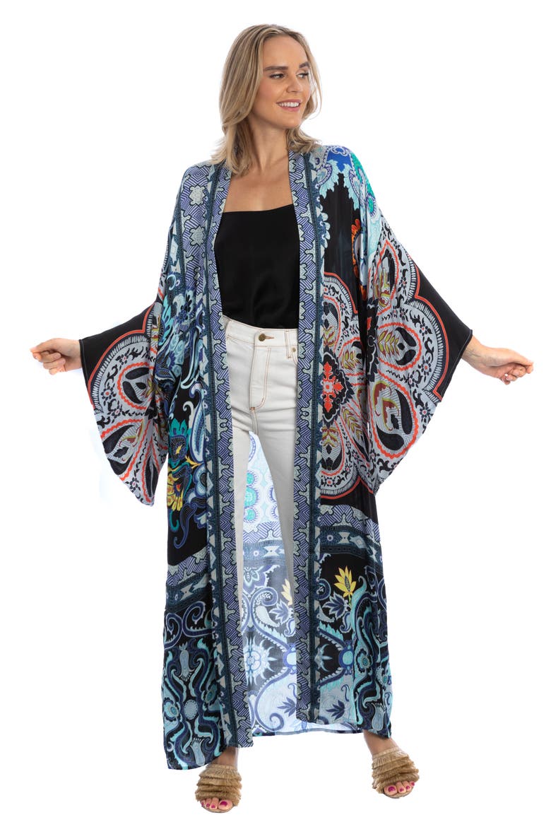 Paisley Longline Ruana, Alternate, color, BLUE COMBO