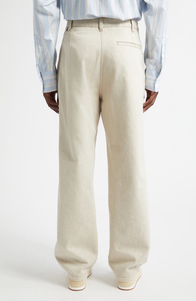 Jacquemus Le de-Nimes Paysan Straight Leg Jeans, Alternate, color, Light Beige