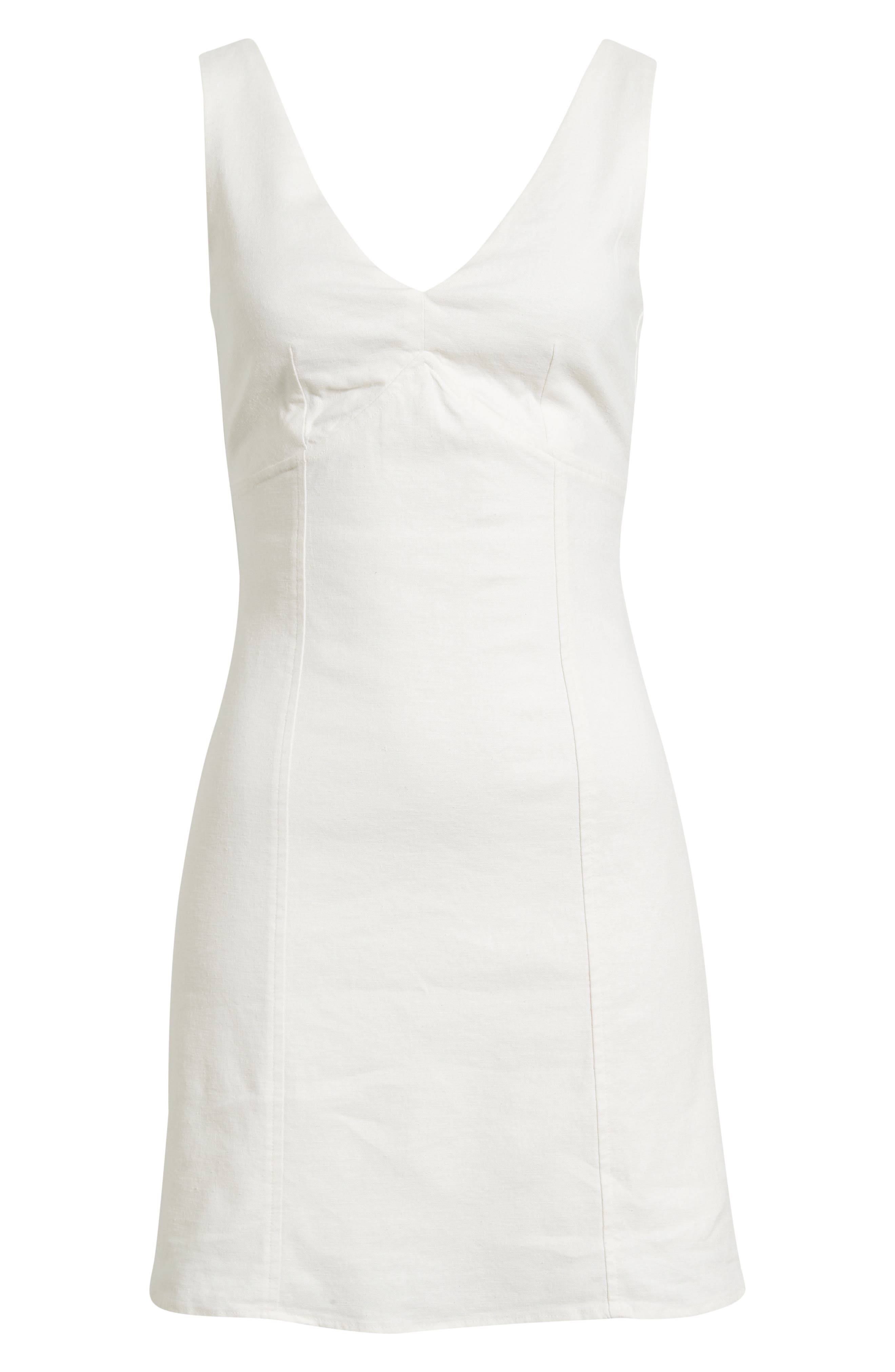 Женские Open Edit Tie Back Linen Blend Minidress — фото 6