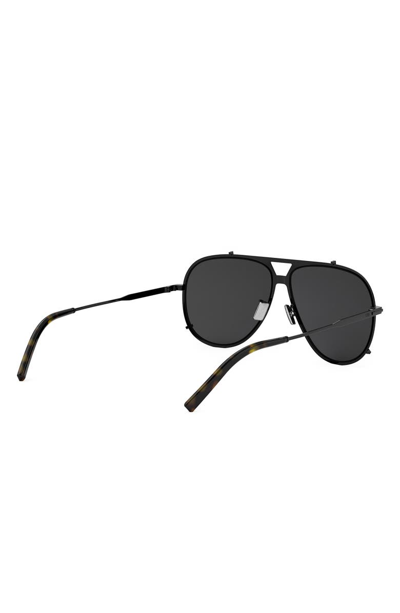 DIOR 'DiorBlackSuit A3U 59mm Pilot Sunglasses, Alternate, color, Shiny Black / Smoke