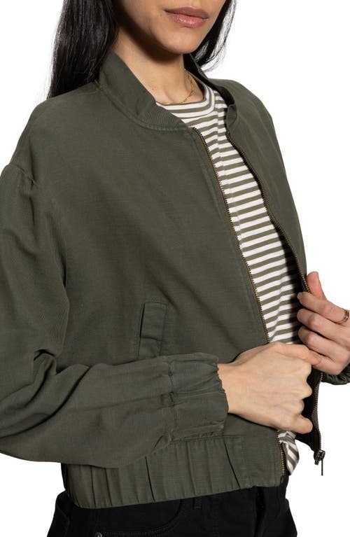 Sanctuary Linen Blend Bomber Jacket In Brown