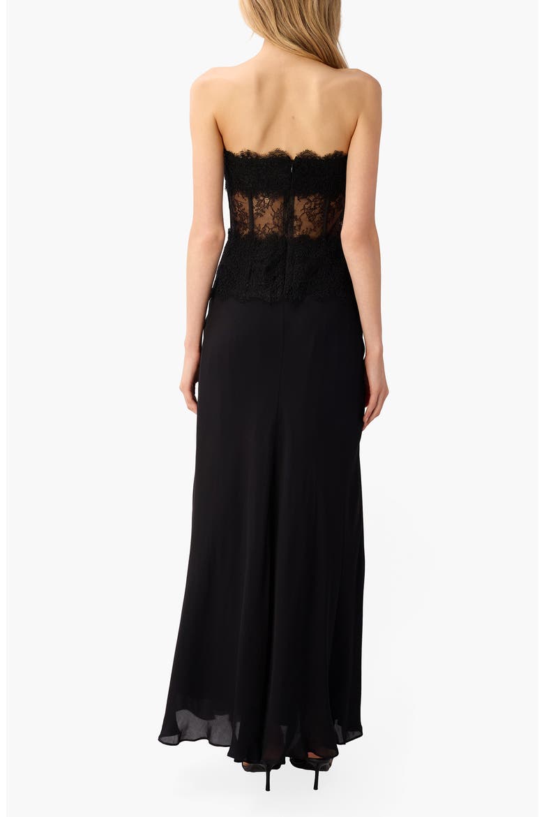 Lucienne Strapless Gown, Alternate, color, BLACK