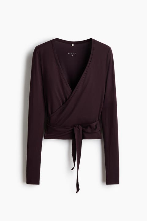 Sports Wrap Top In Modal