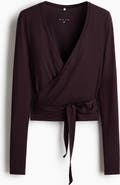 H&M Sports Wrap Top In Modal