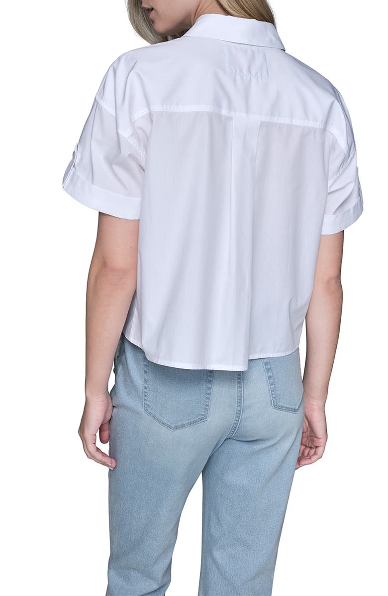 KARL LAGERFELD PARIS Floral Print Cotton Shirt, Alternate, color, 