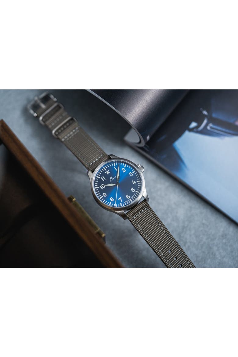 Augsburg - 39mm, Blue Dial, Nylon Strap, Alternate, color, Blue Dial