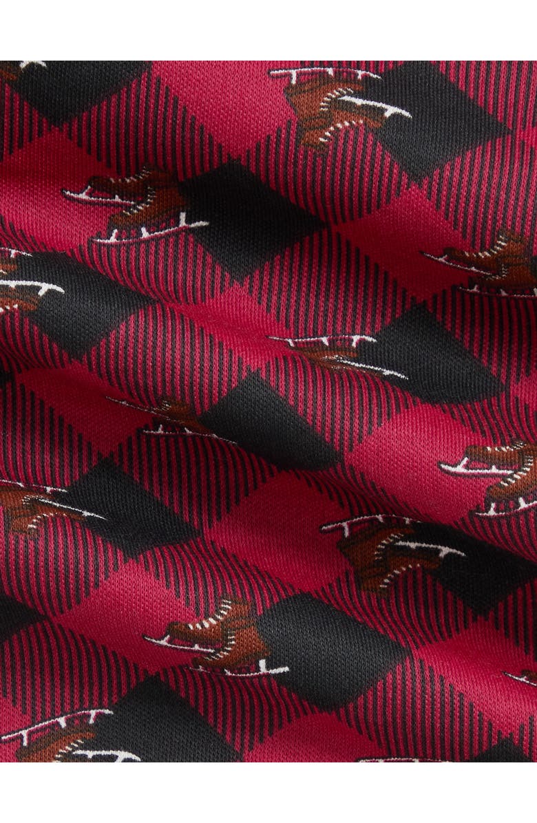 Ralph Lauren Skate Check Cotton Top & Pants Set, Alternate, color, Red Multi