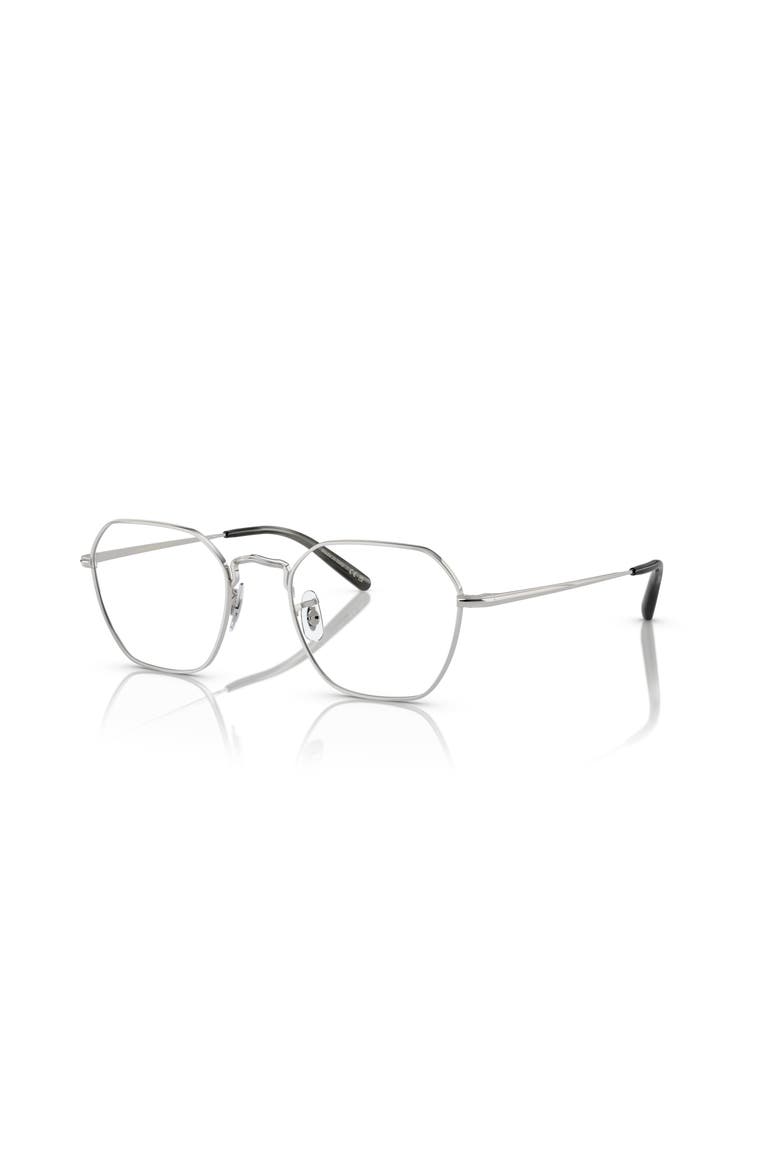 49mm Rectangle optical glasses, Main, color, Silver