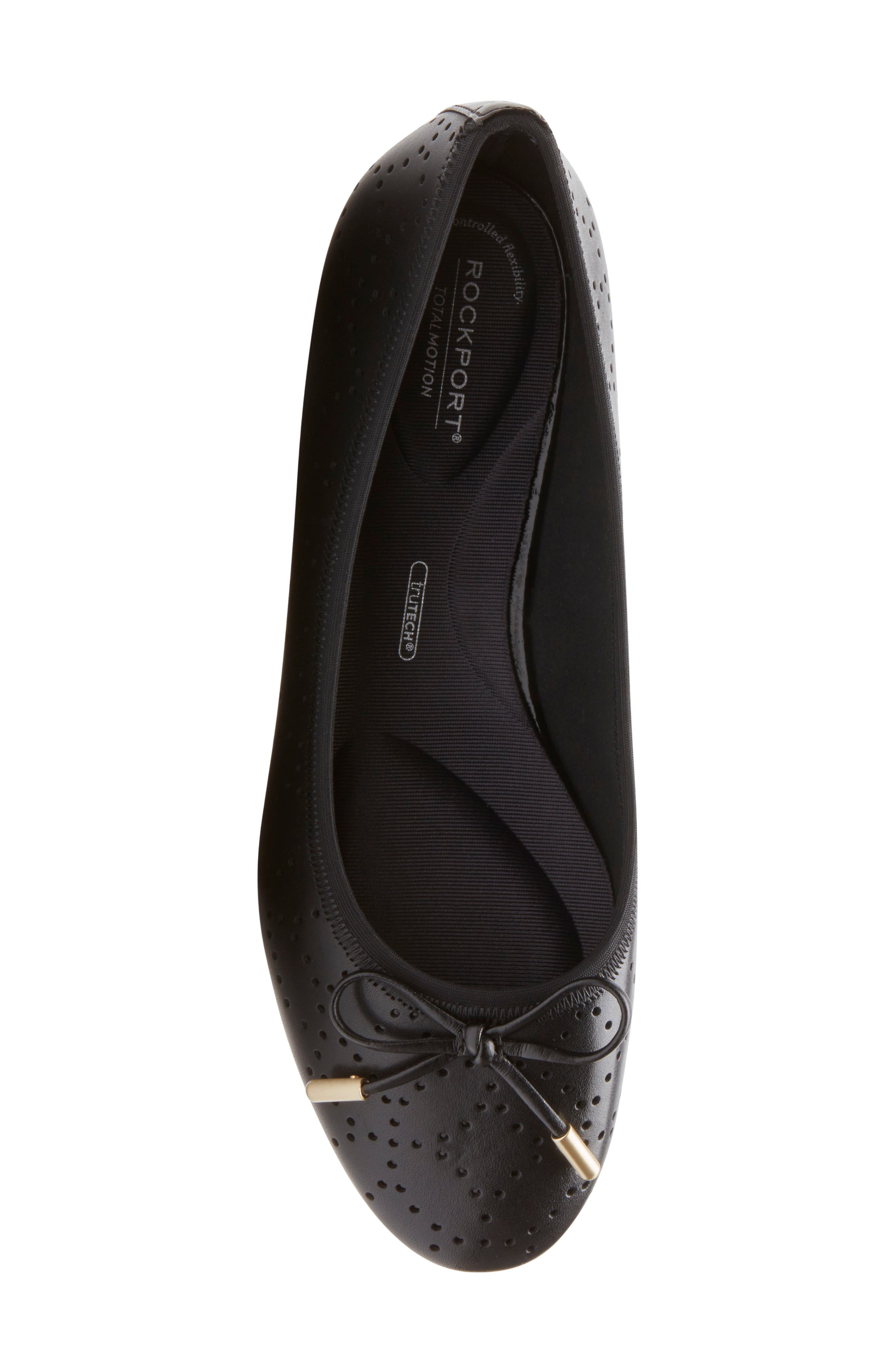 Rockport Shea Perforated Tie Flat, Alternate, color, 