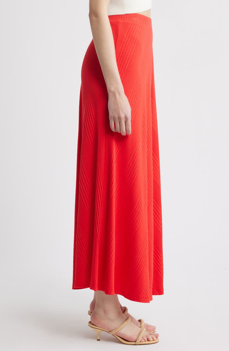 Wyeth Hart Chevron Knit Midi Skirt, Alternate, color, Red