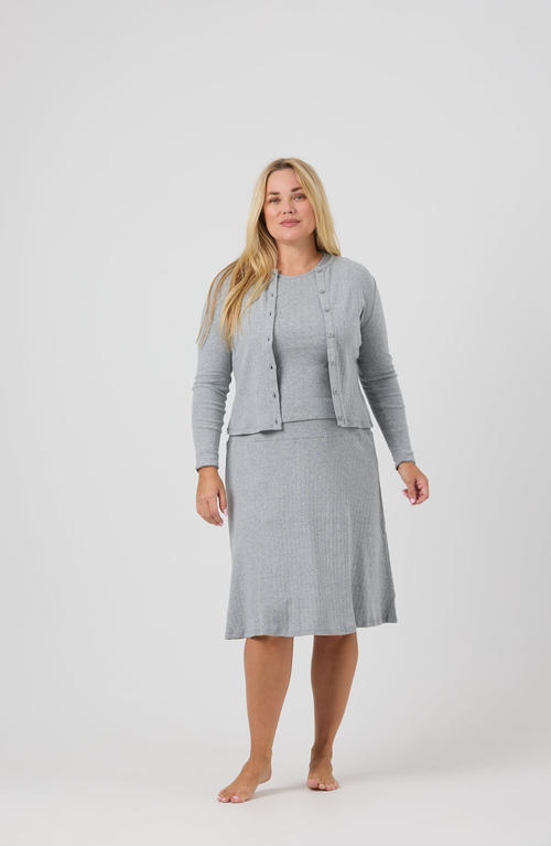 By Tess Collection Lexi Skirt In Gray