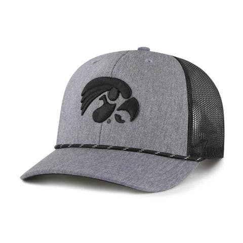 Men's '47  Gray Iowa Hawkeyes Carbon Rope Adjustable Hat