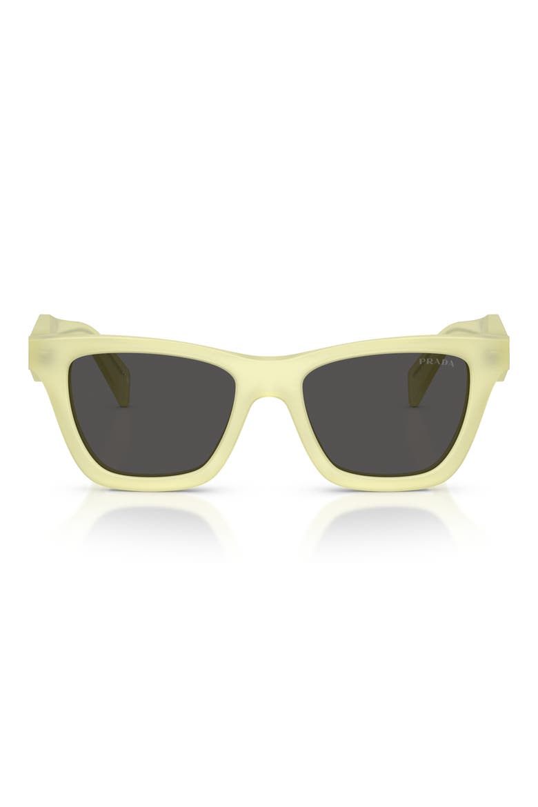 51mm Butterfly Sunglasses, Main, color, FROSTED VANILLA / DARK GREY