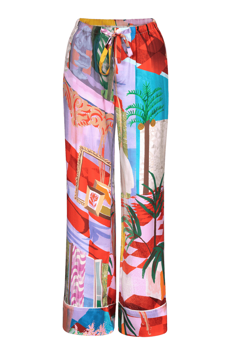 Untitled in Motion Emissus Silky Straight-Leg Pants, Main, color, Novela