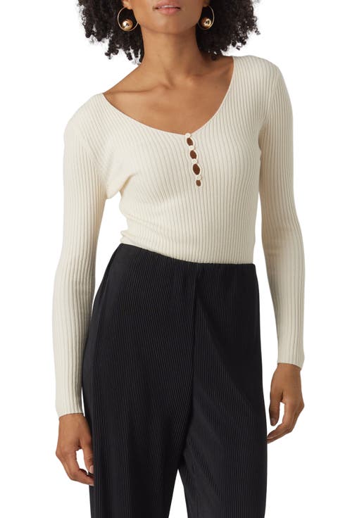 Karis Button Rib Top